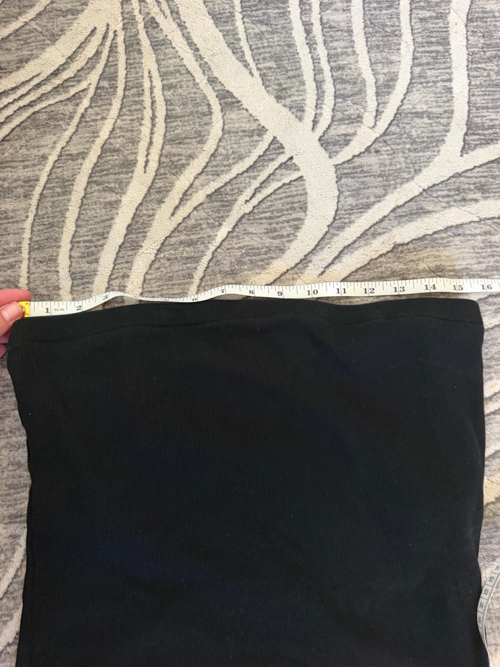 Black Ribbed Tube Top - Picture 3 of 6